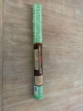 Vintage 1970’s Rubbermaid Shelf Liner in Iconic Green Print-Original Packaging